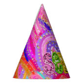 Schattigee 7e Rainbow Sequin Gold Glitter Maximali Feesthoedjes (Links)