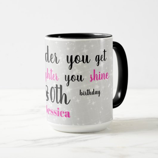 Schattigee 80e verjaardag mok (Voorkant rechts)