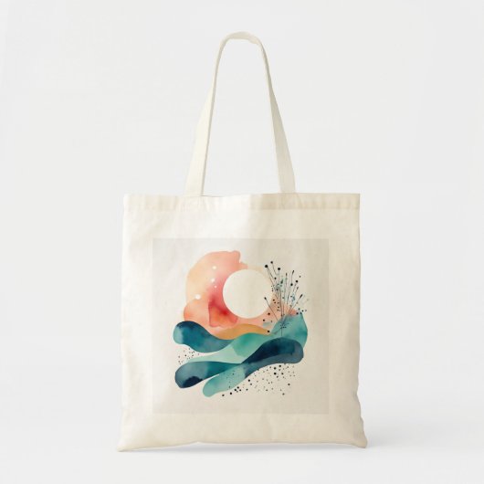 Schattigee Aangepaste Canvas tas met Abstract Suns (Voorkant)