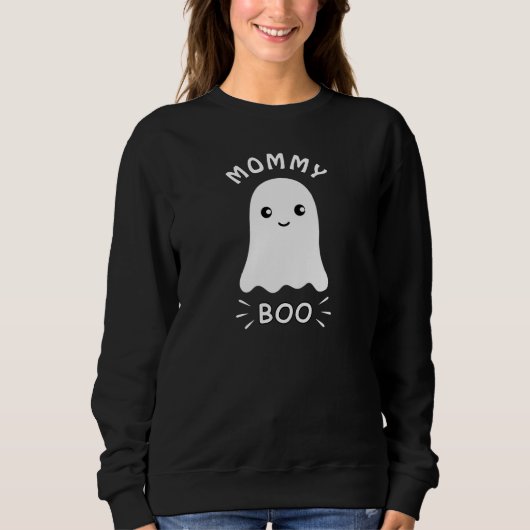 Schattigee aangepaste Cartoon "BOO" Ghost Trui (Voorkant)