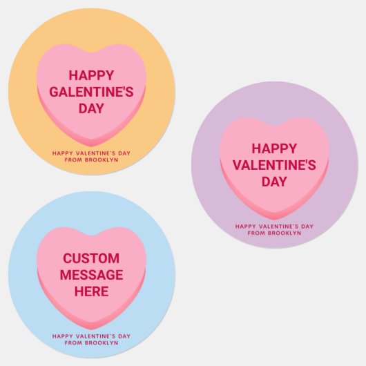 Schattigee aangepaste conversatie harten Valentijn Labels (Groep)