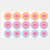 Schattigee aangepaste conversatie harten Valentijn Labels (Vel)