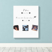 Schattigee aangepaste familiefoto canvas afdruk (Insitu (Houten vloer))