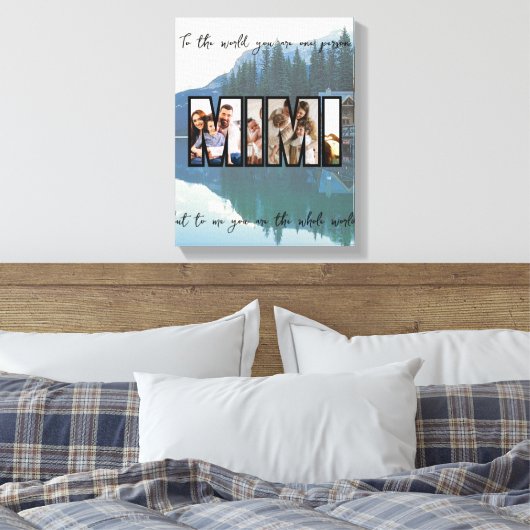 Schattigee aangepaste familiefoto canvas afdruk (Insitu (Slaapkamer))