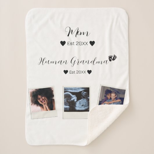 Schattigee aangepaste familiefoto sherpa deken (Voorkant)