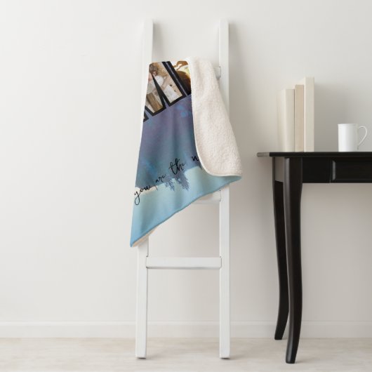 Schattigee aangepaste familiefoto sherpa deken (In situ)