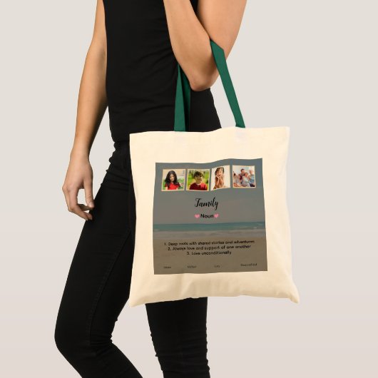 Schattigee aangepaste familiefoto tote bag (Voorkant (product))
