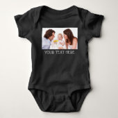 Schattigee aangepaste foto- en naamtekst romper (Voorkant)