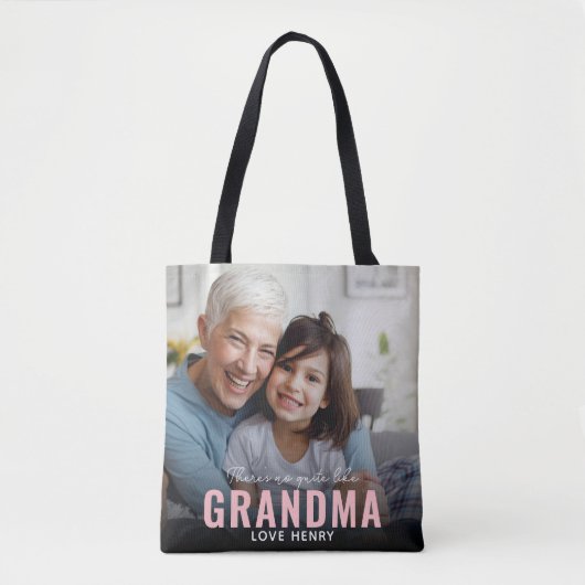 Schattigee Aangepaste Foto Keepsake GRANDMA Tote Bag (Voorkant)