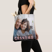 Schattigee Aangepaste Foto Keepsake GRANDMA Tote Bag (Dichtbij)