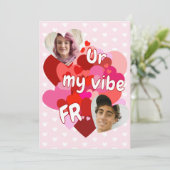 Schattigee aangepaste foto-Valentijn Feestdagenkaart (Staand voorkant)