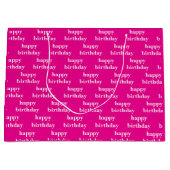 Schattigee aangepaste Fuchsia typografie Meisjes v Groot Cadeauzakje (Voorkant)