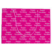 Schattigee aangepaste Fuchsia typografie Meisjes v Groot Cadeauzakje (Achterkant)