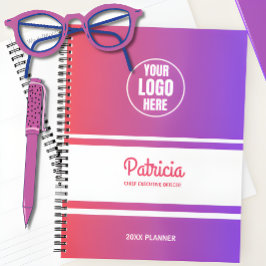 Schattigee Aangepaste Girly Roze/Blauwe Gradient C Planner