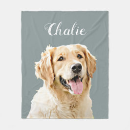 Schattigee aangepaste Golden Retriever Dog geperso Fleece Deken