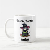 Schattigee aangepaste Halloween-heks Koffiemok (Links)