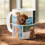Schattigee aangepaste hondenfotocollage gepersonal koffiemok<br><div class="desc">Begin je ochtend met een dosis puppyliefde! Deze gepersonaliseerde hondenfoto collage koffie mok beschikt over uw favoriete dierenfoto's in een schattige, hartverwarmende lay-out. Of je nu een harige vriend herdenkt of cadeau doet aan een ander hondenliefhebber, deze aangepaste mok is de perfecte manier om die kwispelende staarten dicht bij elkaar...</div>