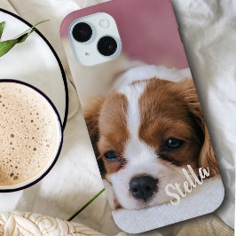Schattigee aangepaste huisdierenfoto met gepersona iPhone 15 case