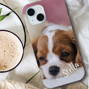 Schattigee aangepaste huisdierenfoto met gepersona iPhone 15 case