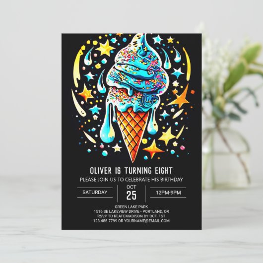 Schattigee aangepaste ijsijsjes jongensijsje Verja Kaart (Staand voorkant)