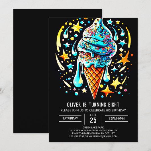 Schattigee aangepaste ijsijsjes jongensijsje Verja Kaart (Voorkant / Achterkant)