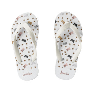 Schattigee aangepaste kat Teenslippers voor kinder