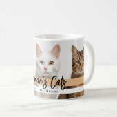 Schattigee aangepaste kattenfotofamilie koffiemok (Voorkant rechts)