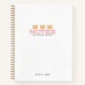 Schattigee aangepaste Kawaii Beer notities Doodles Notitieboek (Voorkant)