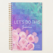 Schattigee aangepaste kersenbloesems Kleurrijke ha Planner (Voorkant)