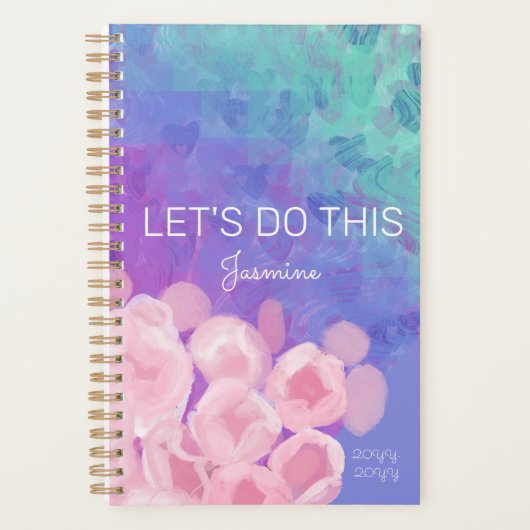 Schattigee aangepaste kersenbloesems Kleurrijke ha Planner (Voorkant)