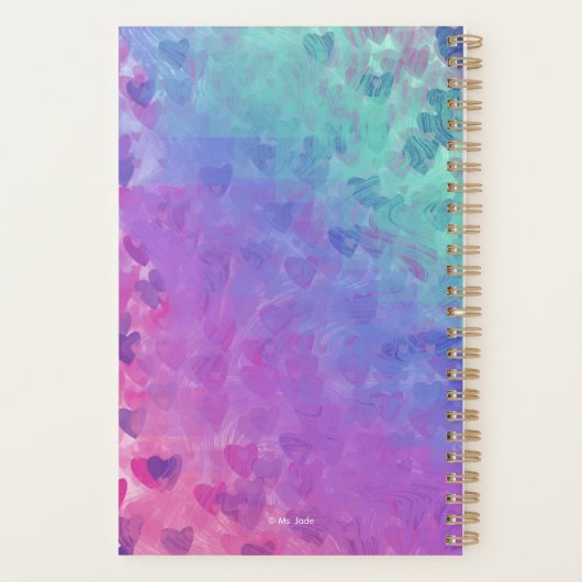 Schattigee aangepaste kersenbloesems Kleurrijke ha Planner (Achterkant)