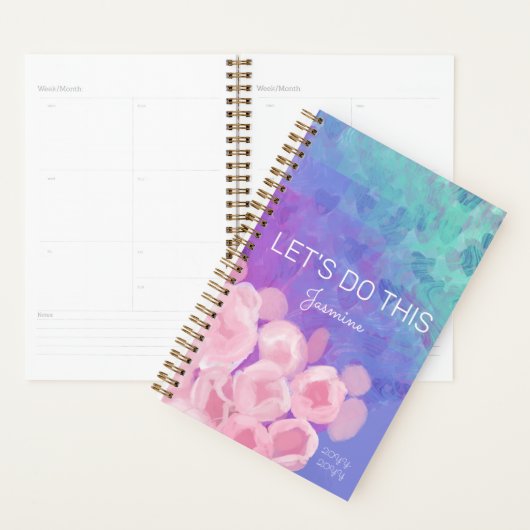 Schattigee aangepaste kersenbloesems Kleurrijke ha Planner (Display)