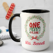 Schattigee aangepaste Kerst Bloemen Noel Nurse Gif Mok