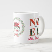 Schattigee aangepaste kerst Noel Nurse Gift Grote Koffiekop (Voorkant rechts)