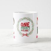 Schattigee aangepaste kerst Noel Nurse Gift Grote Koffiekop (Voorkant)