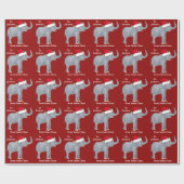 Schattigee aangepaste kerst olifant cadeaupapier (Vlak)