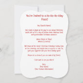 Schattigee aangepaste kerstkarikatuur kaart (Achterkant)