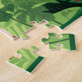 Schattigee Aangepaste Kinder Oerwoud Tijgeraap Legpuzzel (Zijkant)