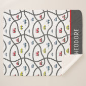 Schattigee aangepaste kleine jongensnaam Kinder au Sherpa Deken (Voorkant (horizontaal))