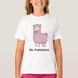 Schattigee Aangepaste Kleur Geen Problema Llama T-shirt
