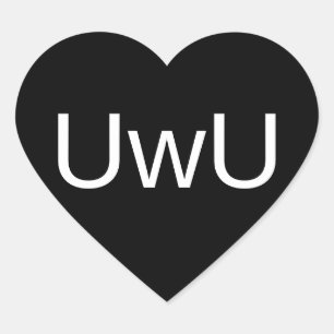 Schattigee aangepaste kleur Uwu Kawaii Smile Happy Hart Sticker