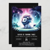 Schattigee aangepaste leeuwenverjaardag kaart (Voorkant / Achterkant)