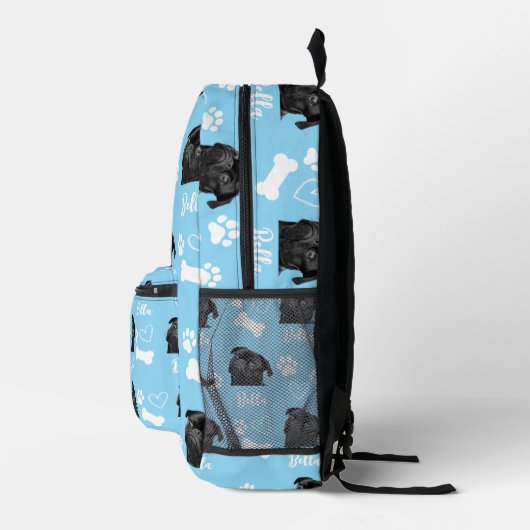 Schattigee Aangepaste Liefde Paw Print Hondenliefh Bedrukte Rugzak (Rechts)