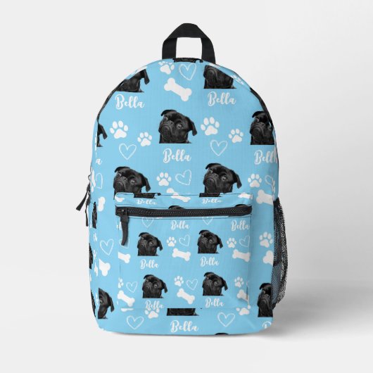 Schattigee Aangepaste Liefde Paw Print Hondenliefh Bedrukte Rugzak (Voorkant)