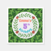 Schattigee aangepaste lieveheersbeestje & blad 5e servet (Voorkant)