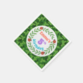 Schattigee aangepaste lieveheersbeestje & blad 5e servet (Hoek)