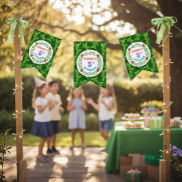 Schattigee aangepaste lieveheersbeestje & blad 5e  vlaggetjes