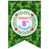 Schattigee aangepaste lieveheersbeestje & blad 5e  vlaggetjes (Eerste vlag)