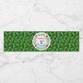 Schattigee aangepaste lieveheersbeestje & blad 5e  waterfles etiket (Enkel label)