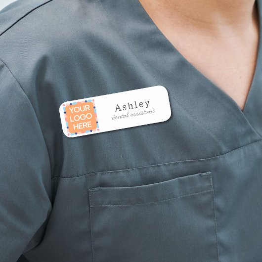 Schattigee aangepaste Logo-script tandheelkundig Naamplaatje